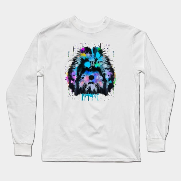 Lhasa Apso Watercolor Art Long Sleeve T-Shirt by Furrban